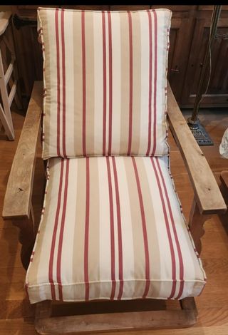 Sillón antiguo de madera - Tumbona