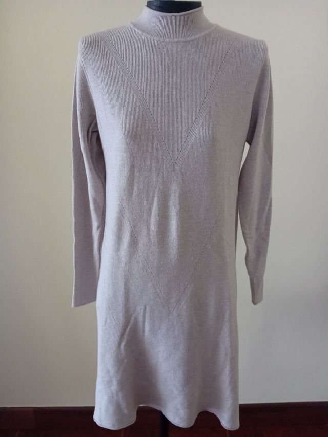 Vestido beige invierno - Talla M