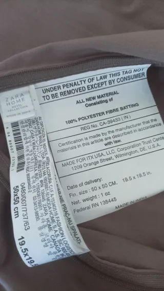 Colcha Edredón Zara Home 1'50 + 2 Cojines Nuevo.