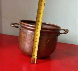 2 Recipientes cobre antiguos