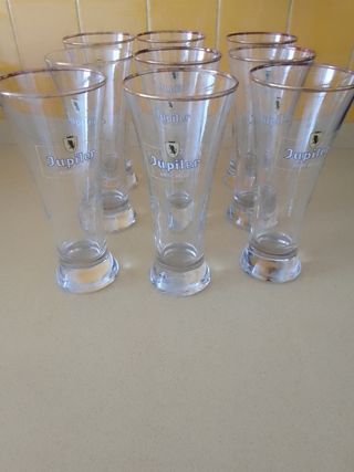 9 bicchieri da birra Jupiler