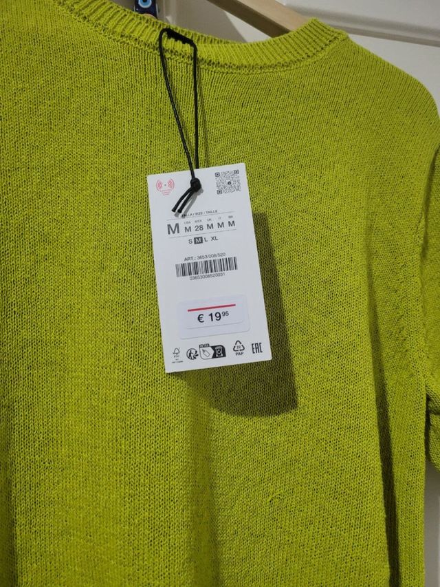 Jersey de punto, Zara verde manga corta