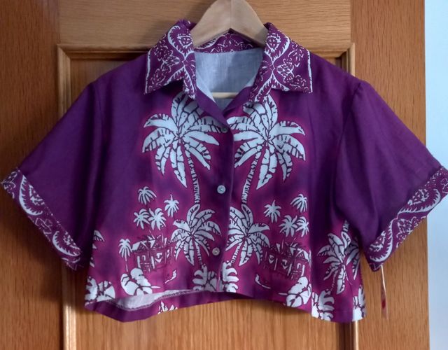 Blusa morada estampada - Nueva