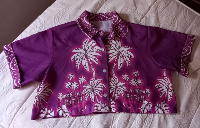 Blusa morada estampada - Nueva