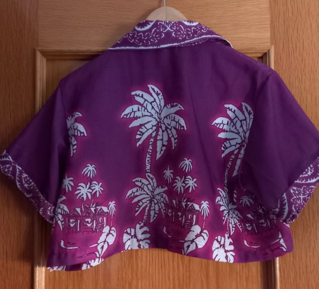 Blusa morada estampada - Nueva