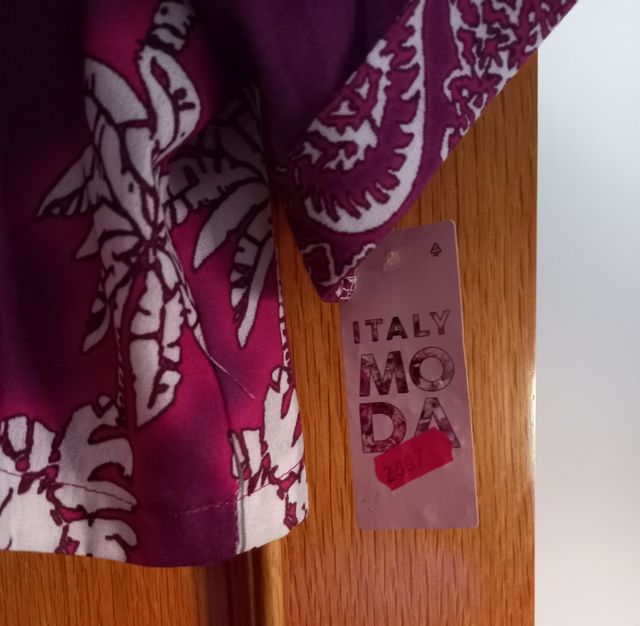Blusa morada estampada - Nueva