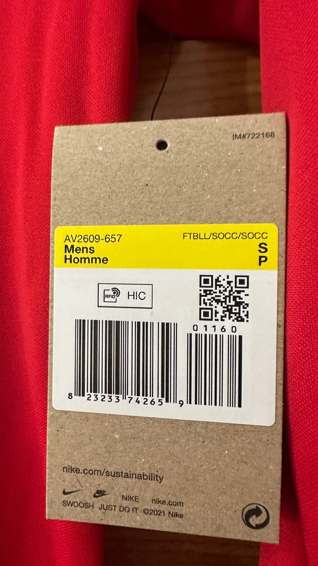 Camiseta Nike roja manga larga Talla S