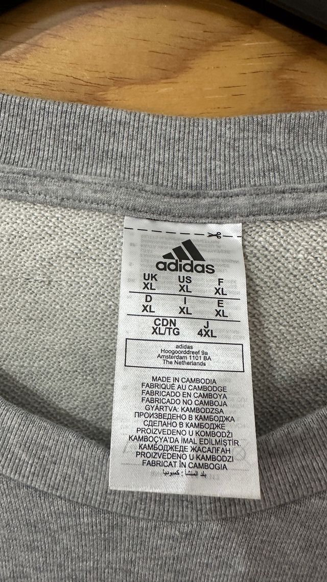 Sudadera Adidas Gris XL