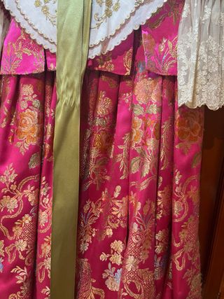 Traje Fallera niña: Rosa y Dorado