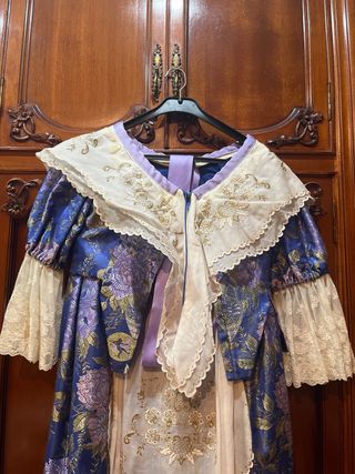 Traje Fallera Azul y Morado