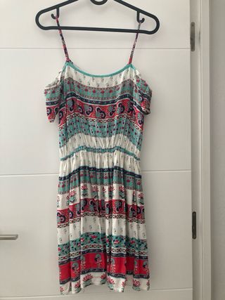 Vestido corto estilo boho chic