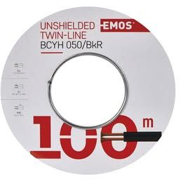 Emos cavi elettrici 2 x 0,50 mm, 100 metri nero/ro