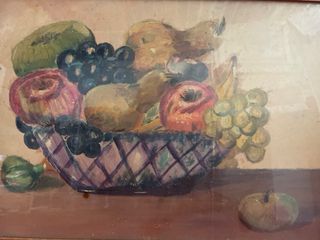 Quadro vintage con natura morta