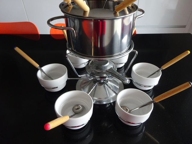 Fondue de acero inoxidable