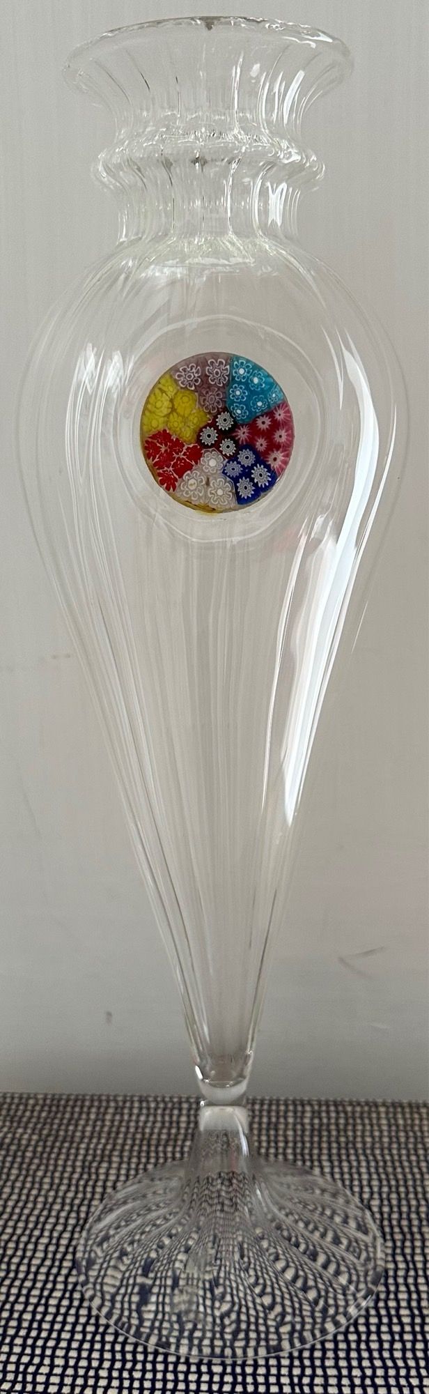 Vaso vetro murano con murrina 