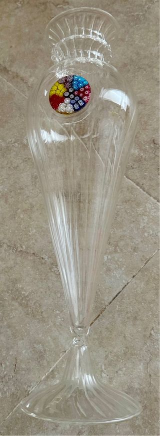 Vaso vetro murano con murrina 