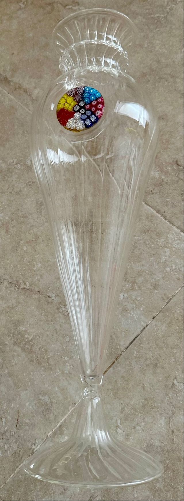 Vaso vetro murano con murrina 