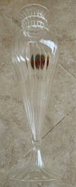 Vaso vetro murano con murrina 