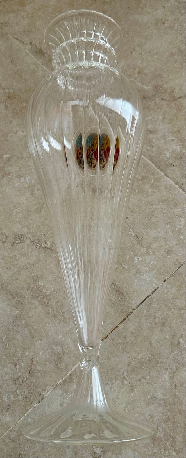 Vaso vetro murano con murrina 