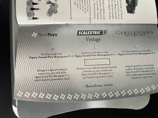 SCALEXTRIC SIGMA VINTAGE EDICION LIMITADA