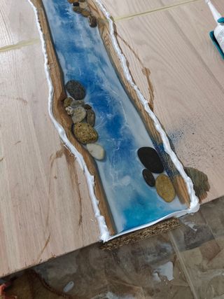 Mesa río resina - madera