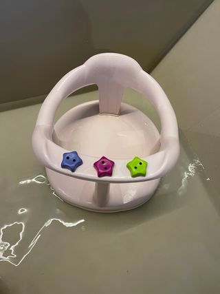 Asiento bañera bebe rosa claro