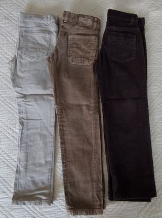 Pack 3 pantalones pana niño
