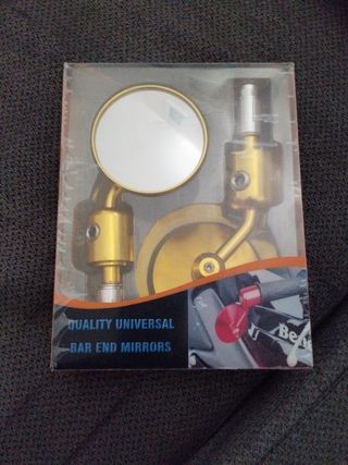 Retrovisores moto dorados universales