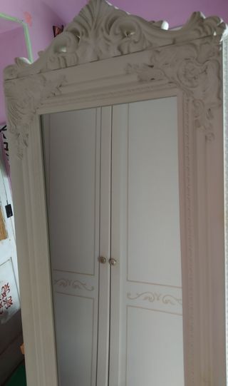 Specchio da terra Kare Shabby Chic Bianco