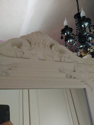 Specchio da terra Kare Shabby Chic Bianco