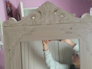 Specchio da terra Kare Shabby Chic Bianco