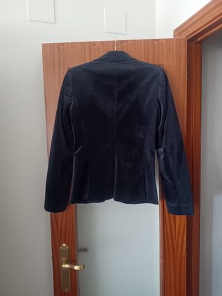 Chaqueta negra terciopelo Stradivarius - Talla S
