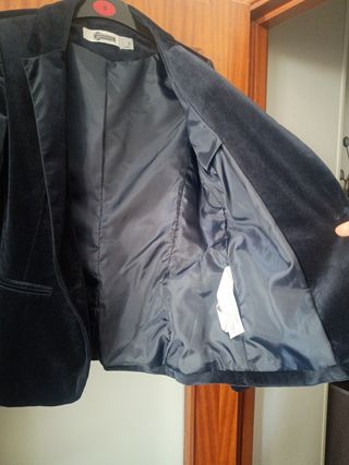 Chaqueta negra terciopelo Stradivarius - Talla S
