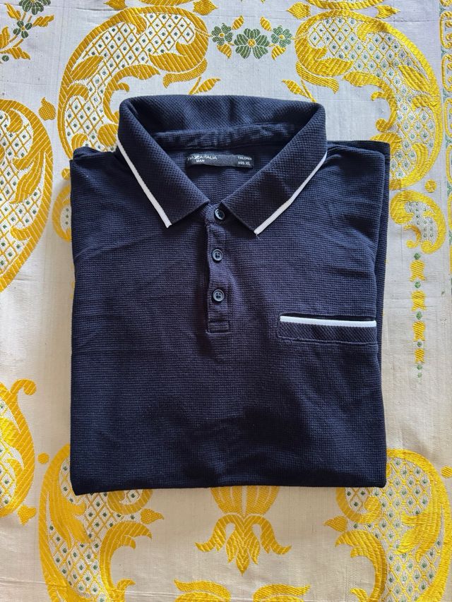 Polo blu scura uomo Tg XL Piazza Italia