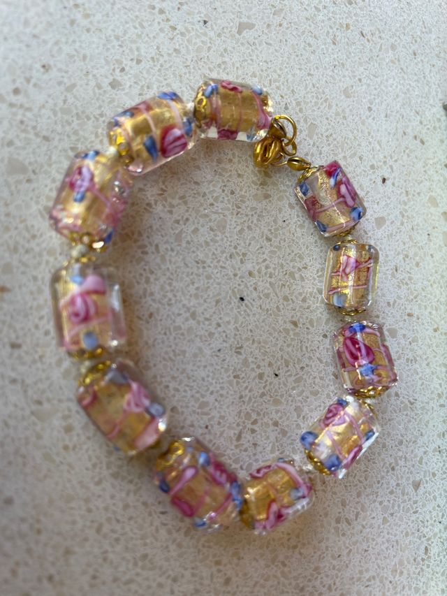 Braccialetto Murano oro rosa