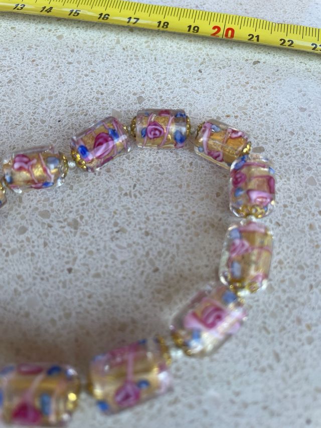 Braccialetto Murano oro rosa