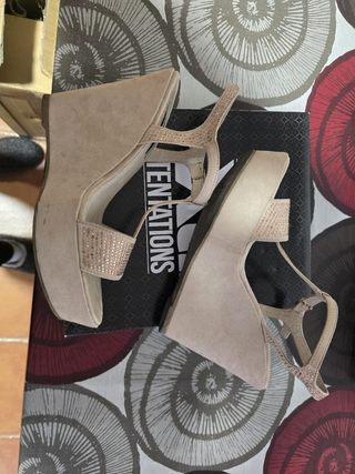 Sandalias cuña Xti Nude Talla 38