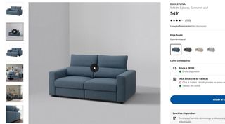 Sofá Ikea 2 plazas - Azul grisáceo nuevo 549€