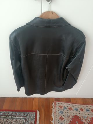 Chaqueta cuero negra Monreal y Mercader - Talla 40