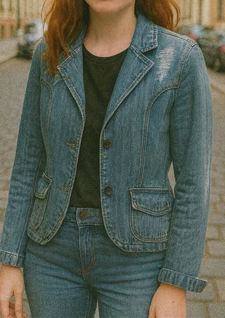 Giacca Jeans Donna - M blu