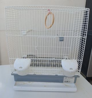 Jaula pajaros blanca 45cm