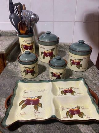 Bandejas cerámica vintage - 2 pzas