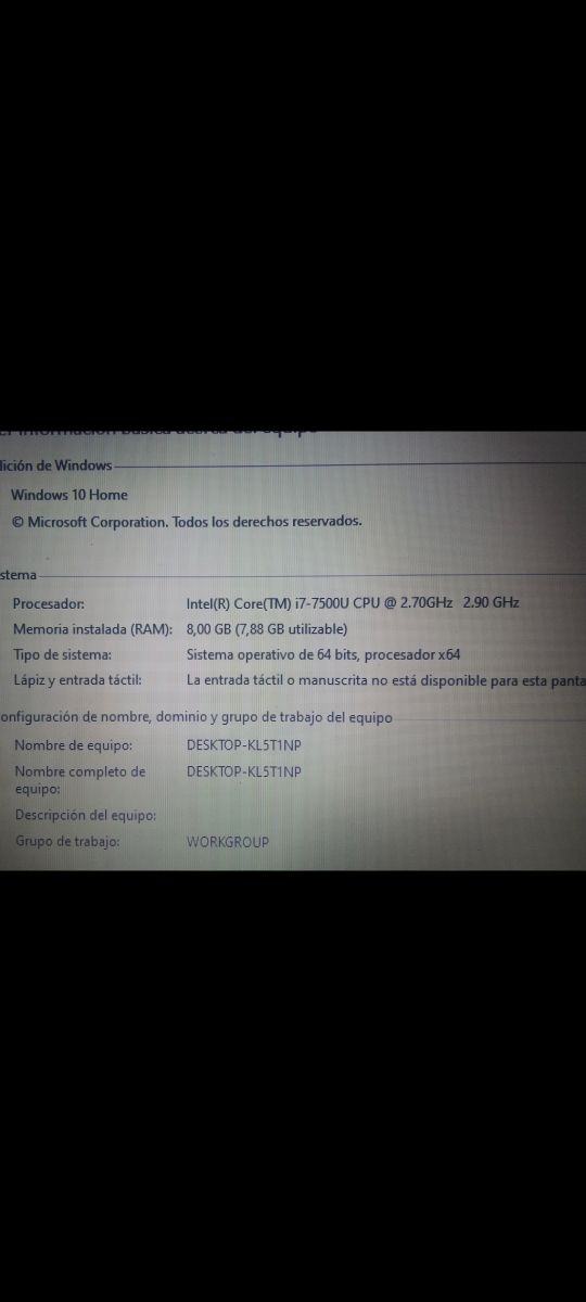 Portátil gaming acer i7 7500