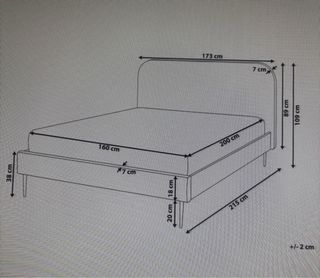 Cama terciopelo verde 160*200