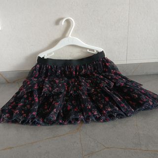 Falda Zara niña negra flores - talla 11-12.
