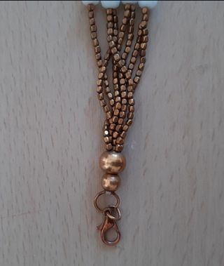 Bracciale con perline in ottone e pietre