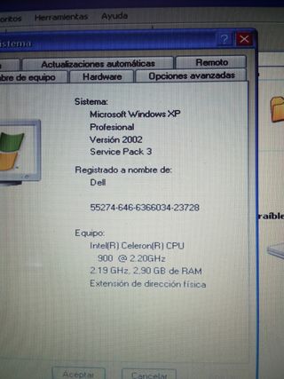 Portátil Packard Bell - Windows XP