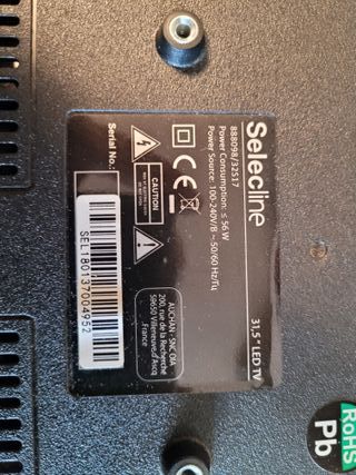Television 32" Selectline Auchan. Led TV