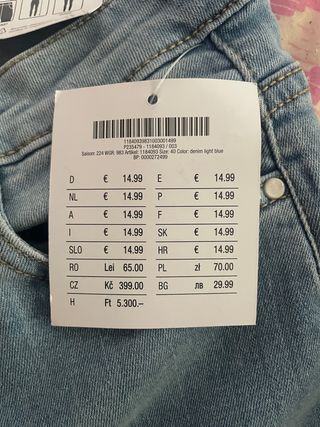 Jeans a gamba stretta