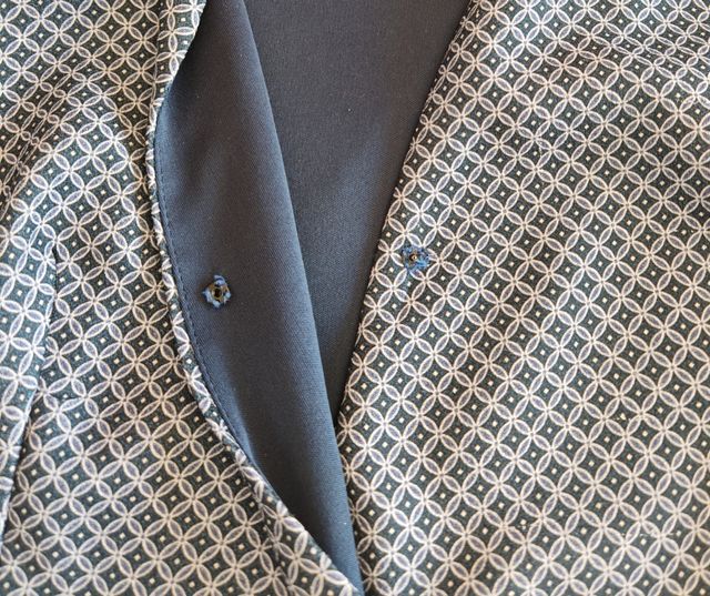 Mono largo estampado azul. Zara, talla S